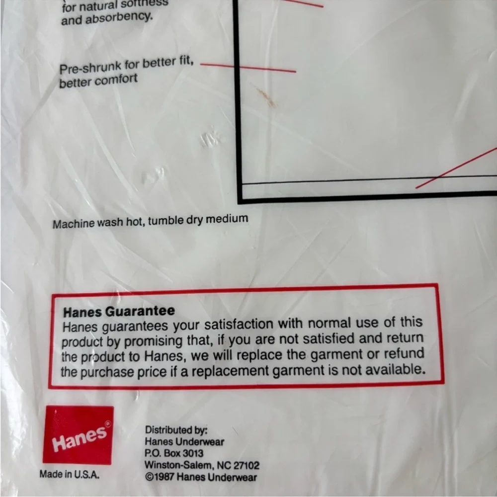 Hanes vintage white